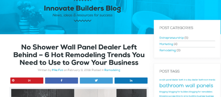 Blogging to grow a wall panel business | Innovate Builders Blog | Innovate Building Solutions | #WallPanels #BloggingIdeas #BloggingWebsite #MarketingIdeas