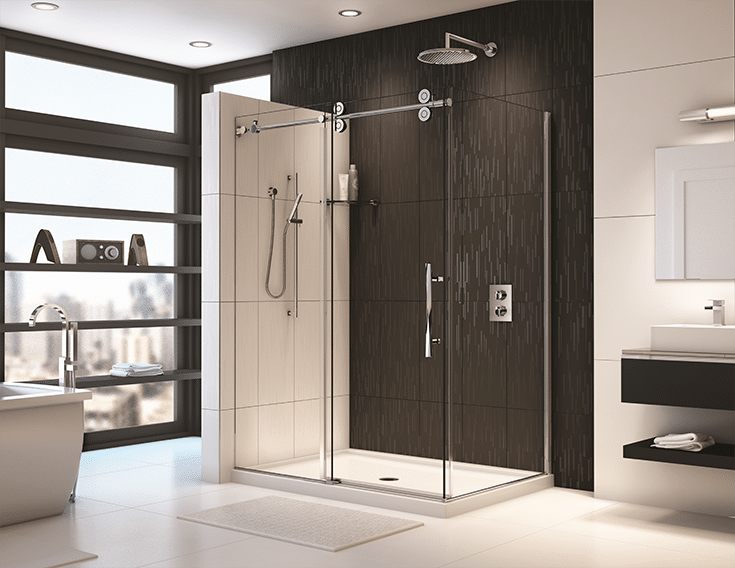 Reinforced contemporary acrylic shower base | Innovate Building Solutions | Innovate Builders Blog | #ContemporaryShower #AcrylicShowerBase BahroomShower