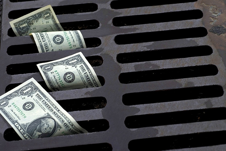 Watch money go down drain not blogging content marketing remodeling lead generation | Innovate Building Solutions | Innovate Builders Blog | #LossingMoney #SEO #PayPerClick #marketingbudget