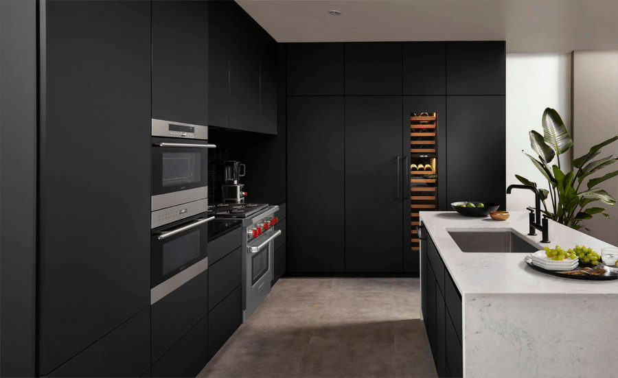 Black laminate kitchen using nanotechnology to fight germs | Innovate Building Solutions | Innovate Builders Blog | #KitchenRemodel #SmallBusiness #RemodelingBusiness