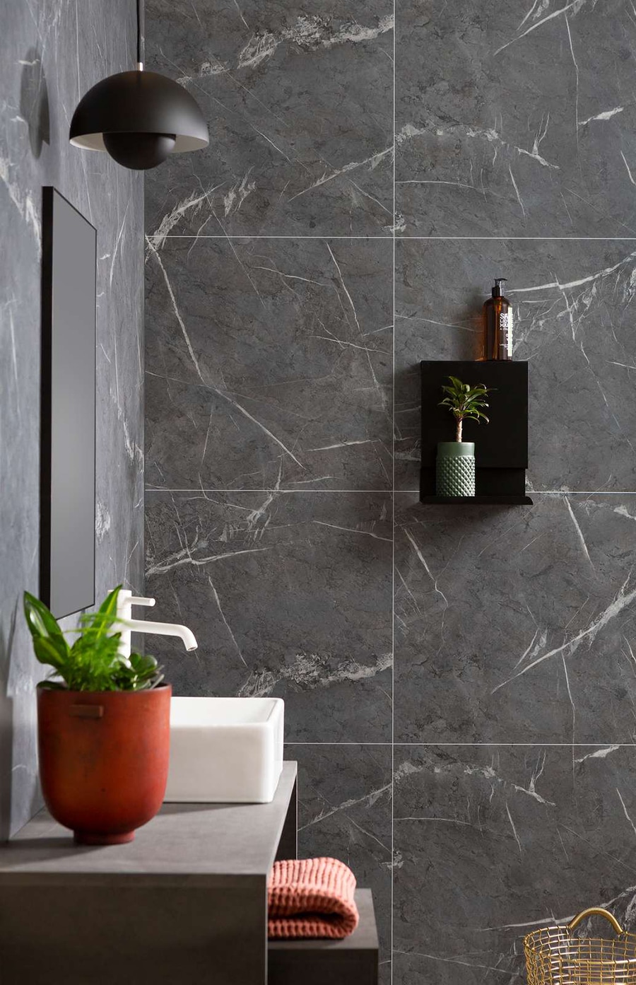 Silver Grey Marble 24x24 | Innovate Building Solutions | Innovate Builders Blog | #SilverGrey #FiboPanels #Laminatewallpanels #BathroomWallPanels #Fibo