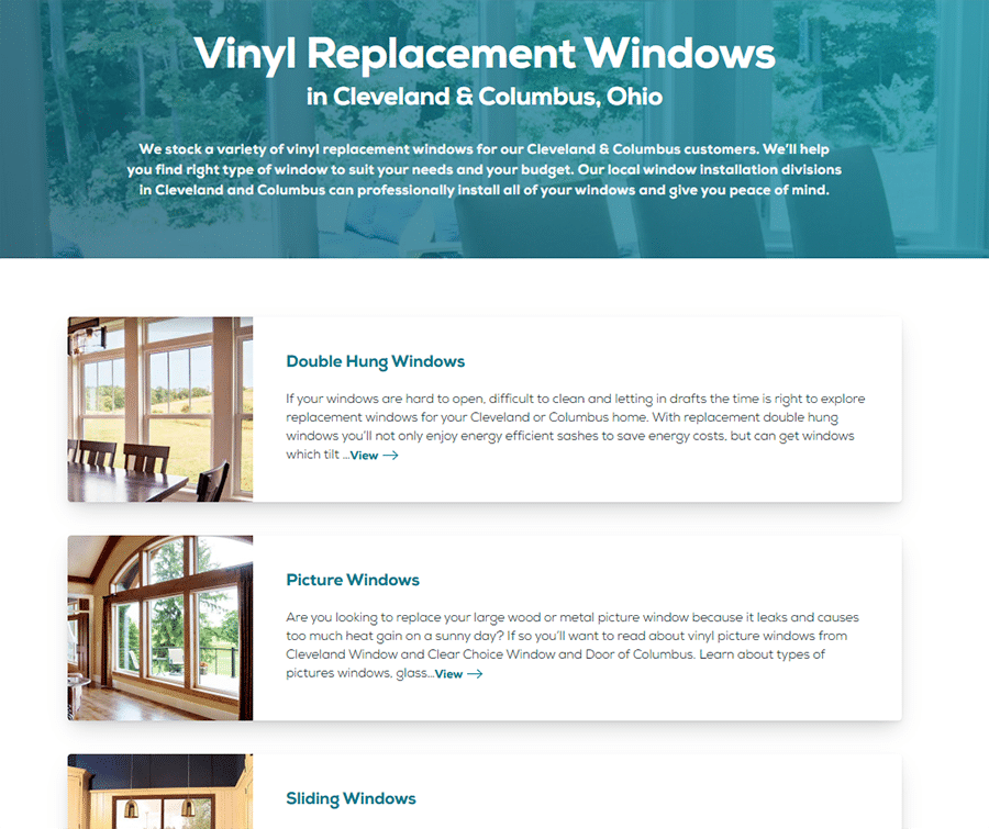 Idea 1 tip 4 regionalized service pages for vinyl replacement windows in columbus and cleveland ohio | Innovate Building Solutions | Innovate Builders Blog #VInylwindows #ClevelandWindow #ColumbusWindows