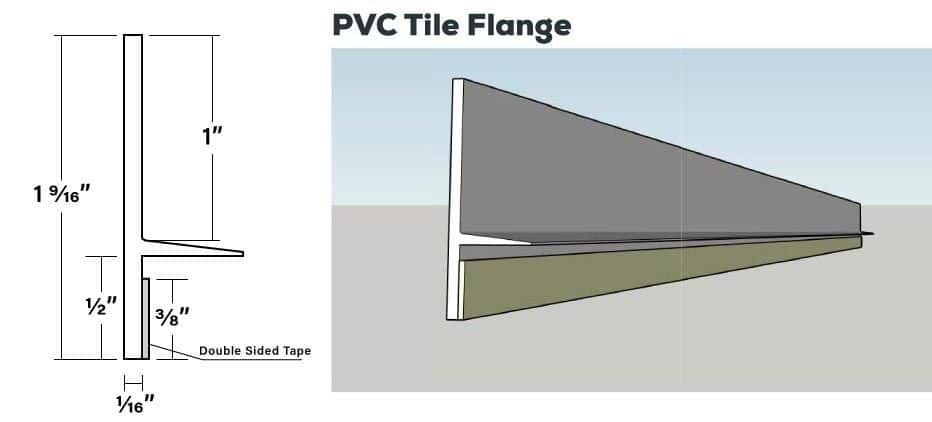 Shower pan flange drawing