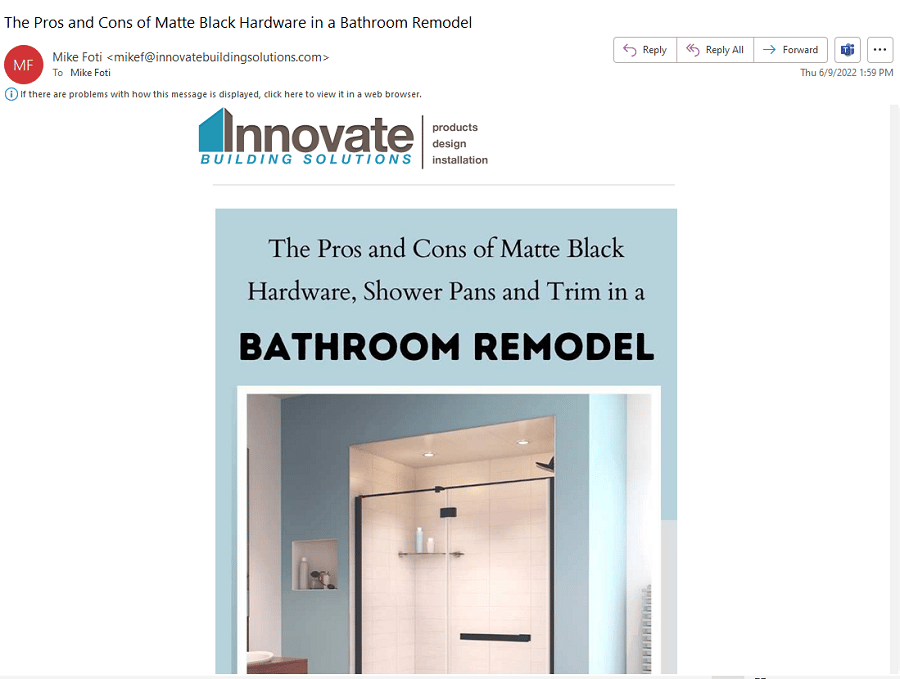 Tip 5 email list Innovate Building Solutions nationwide shower wall panel and base supplier #InnovaStoneShowerBases #LaminateShowerWallPanels #ShowerWalls