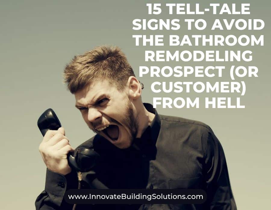 Blog Post - Opening image 15 signs to avoid bad bathroom remodeling prospect customer | Innovate Building Solutions #Remodeling #LaminateWallPanels #FiboDealers