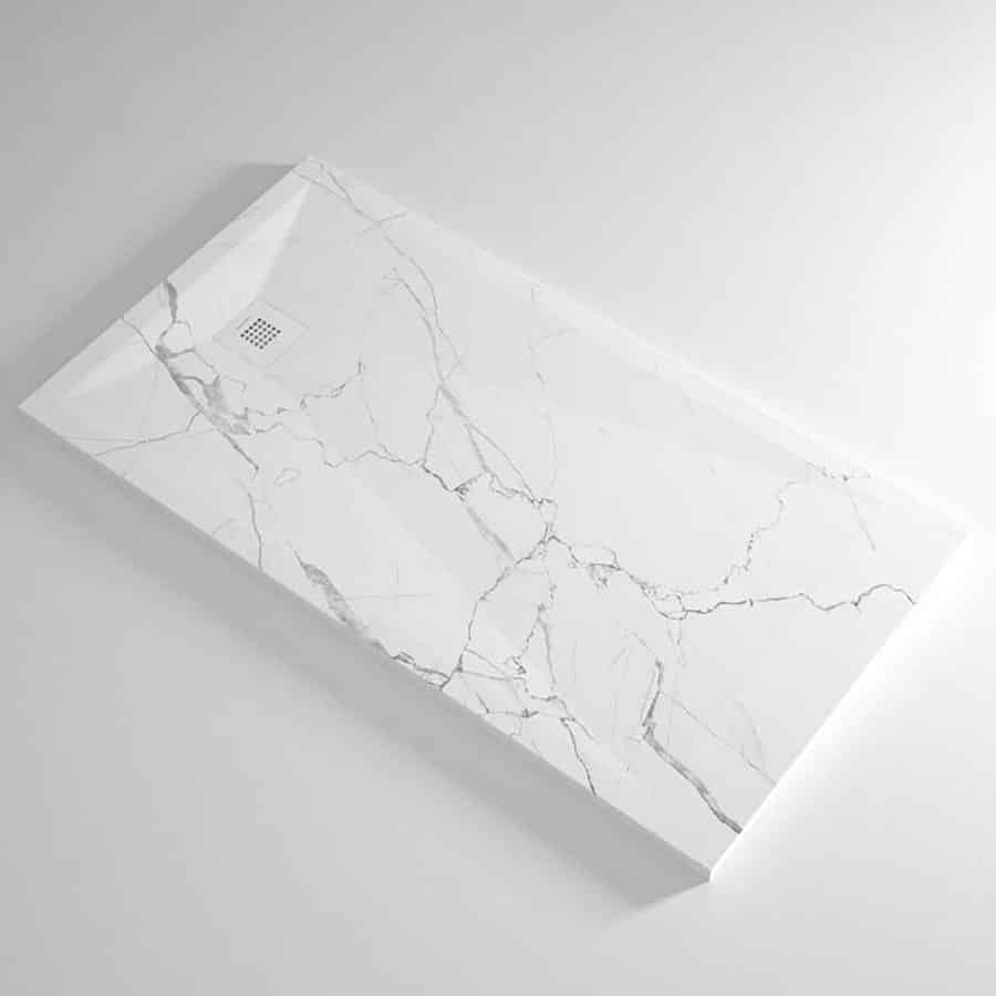 Criterion 1 other products white marble low profile shower pan | Innovate Building Solutions | bathroom remodeling ideas Shower design | Shower pans and bases