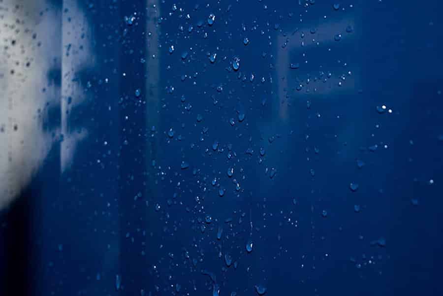 Reason 2 water beading off blue laminate wall panel | Innovate Building Solutions | Laminate Wall Panels | Fibo wall panels | Bathroom remodeling ideas | Shower Wall Panels