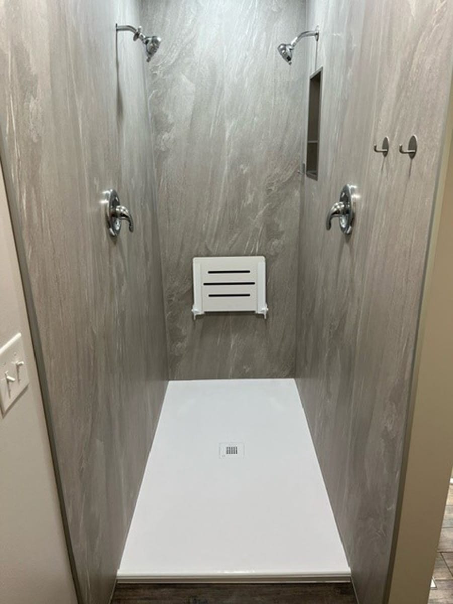 1 laminate graystone shower wall panels - Innovate Building Solutions, Innovate Builders Blog, Shower Wall Panels, Bathroom Renovation Products, Walk In Bathroom Showers