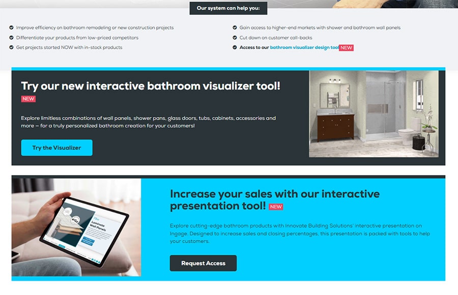 Con 6 bathroom dealership products program Innovate Building Solutions differentiate - Innovate Building Solutions, Bathroom Shower Product Dealers, Shower Remodeling Business, Shower Bathroom Projects, Shower Remodeling Needs