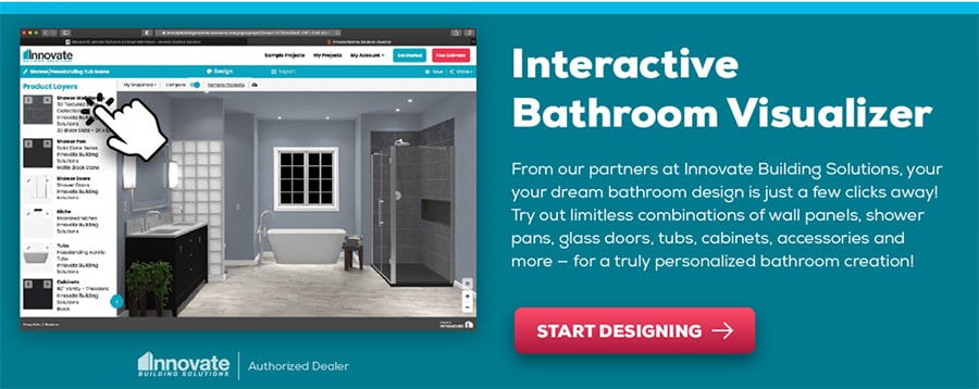 Pro 2 Innovate Building Solutions Bath Visualizer close sales in home - Innovate Building Solutions, Bathroom Visualizer Tool, Shower Remodeling Services, Bathroom Shower Products, Shower Renovation Business
