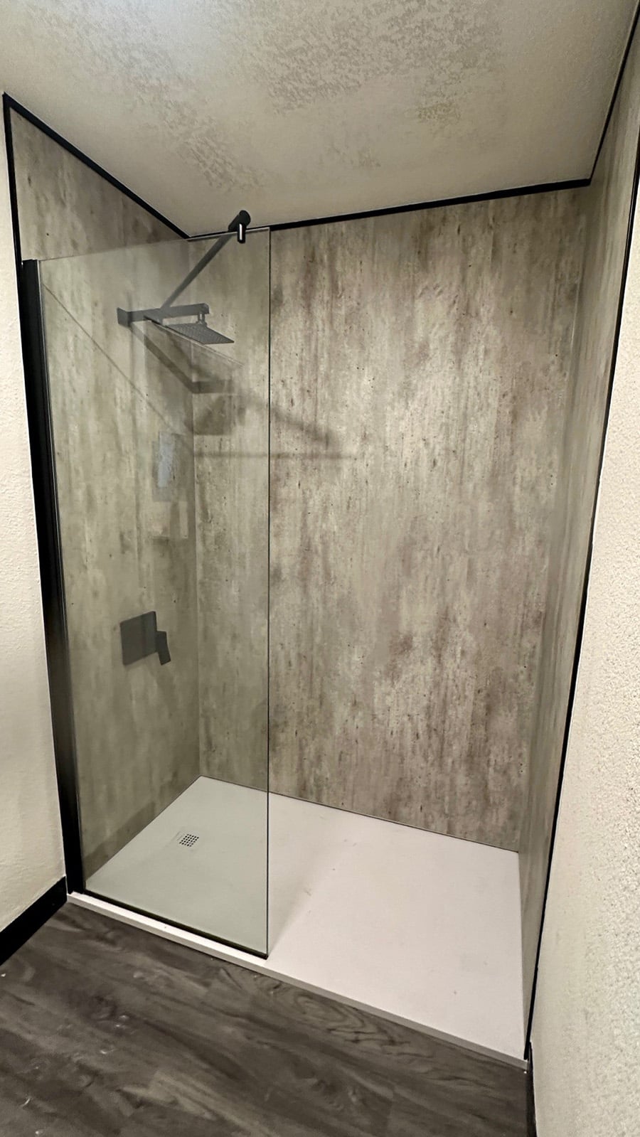 Reason 6 stone shower pan unique cracked cement wall panels - Innovate Buildings Solutions, Alternative To Tiles, Walk In Shower Products, Bathroom Shower Renovations, Shower Wall Panels