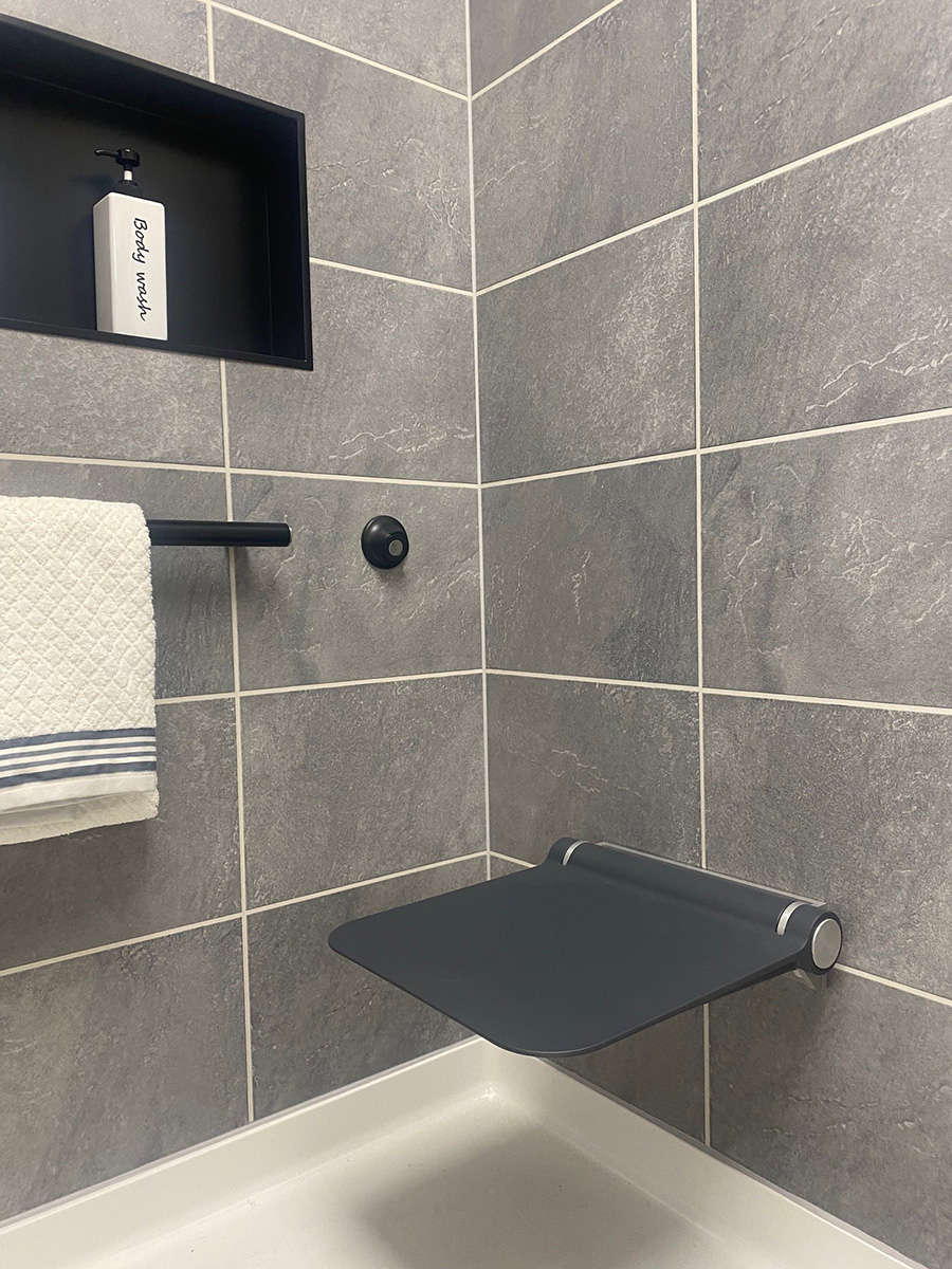 Part 3 strategy 4 decorative age in place accessories - Innovate Building Solutions, Accessible Shower Designs, Bathroom Remodeling Accessories, Custom Bathroom Showers, Walk In Shower Remodeling