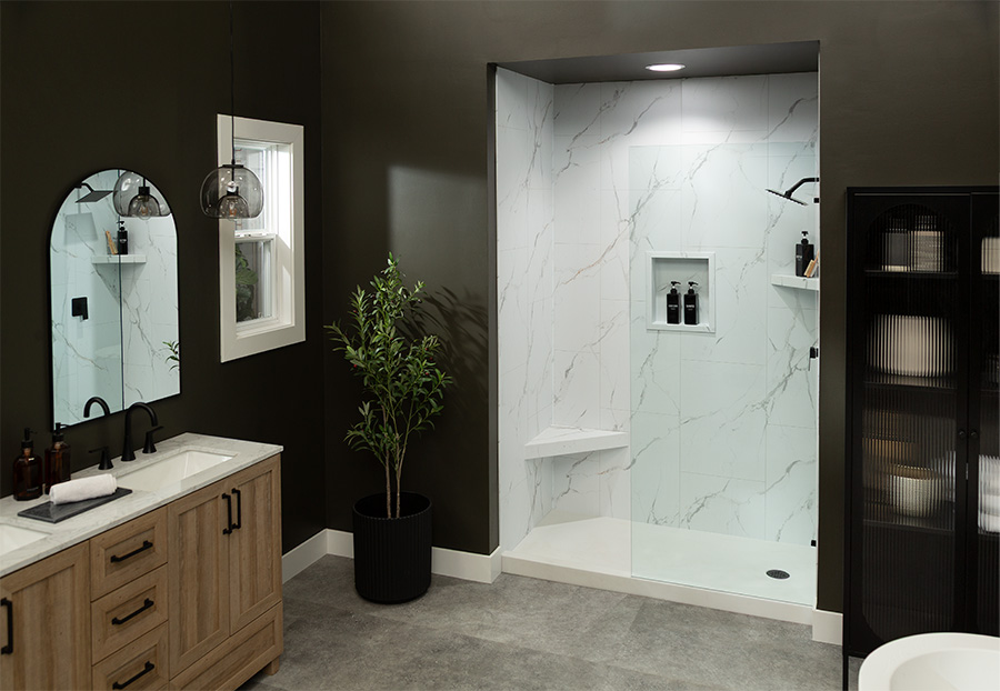Part 3 strategy 5 matching white carrara shower - Innovate Building Solutions, Bathroom Remodeling Contractors, Custom Shower Wall Panels, Luxury Bathroom Shower, Walk In Shower Renovations