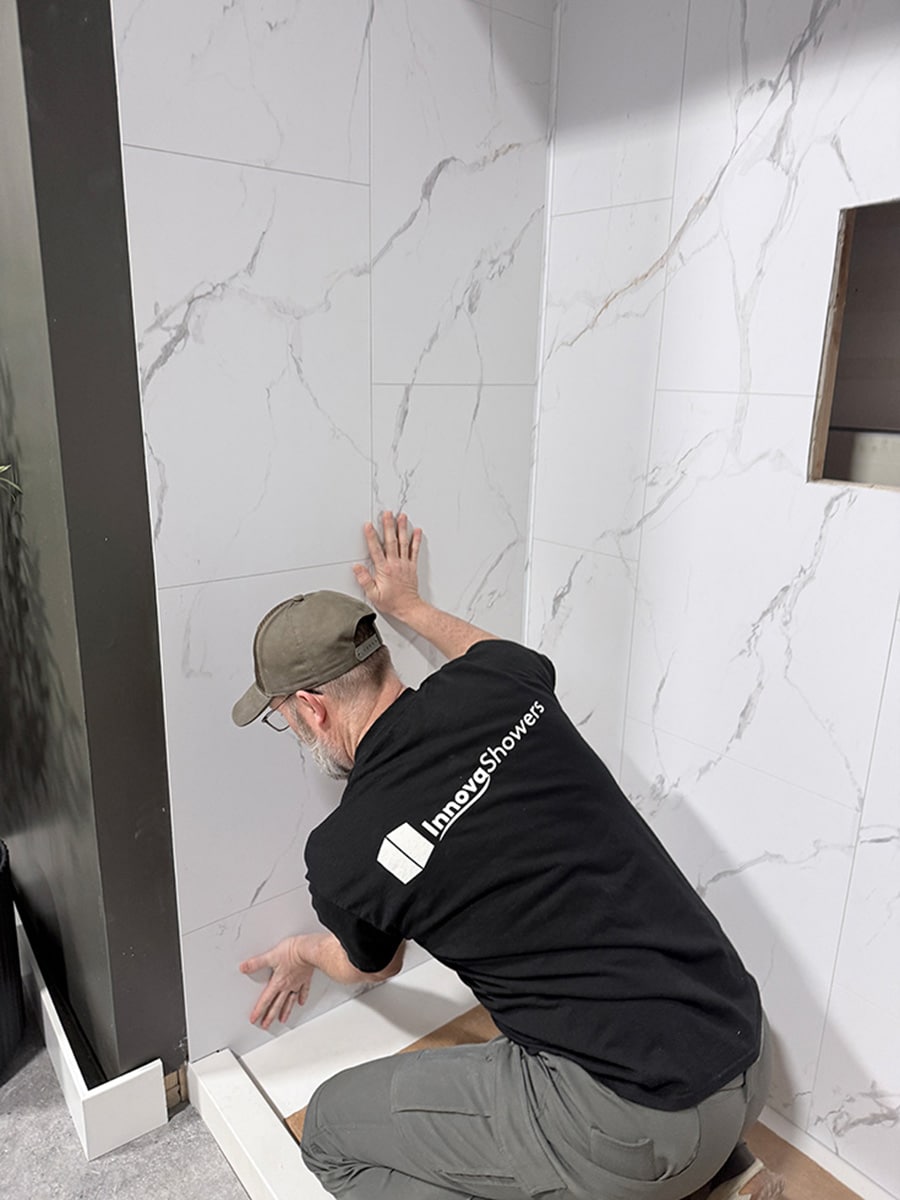 Criterion 3 PanelPro shower panels simple install - Innovate Building Solutions, Shower Wall Panels, Bathroom Panel Installation, Walk In Shower Products, Bathroom Shower Renovations