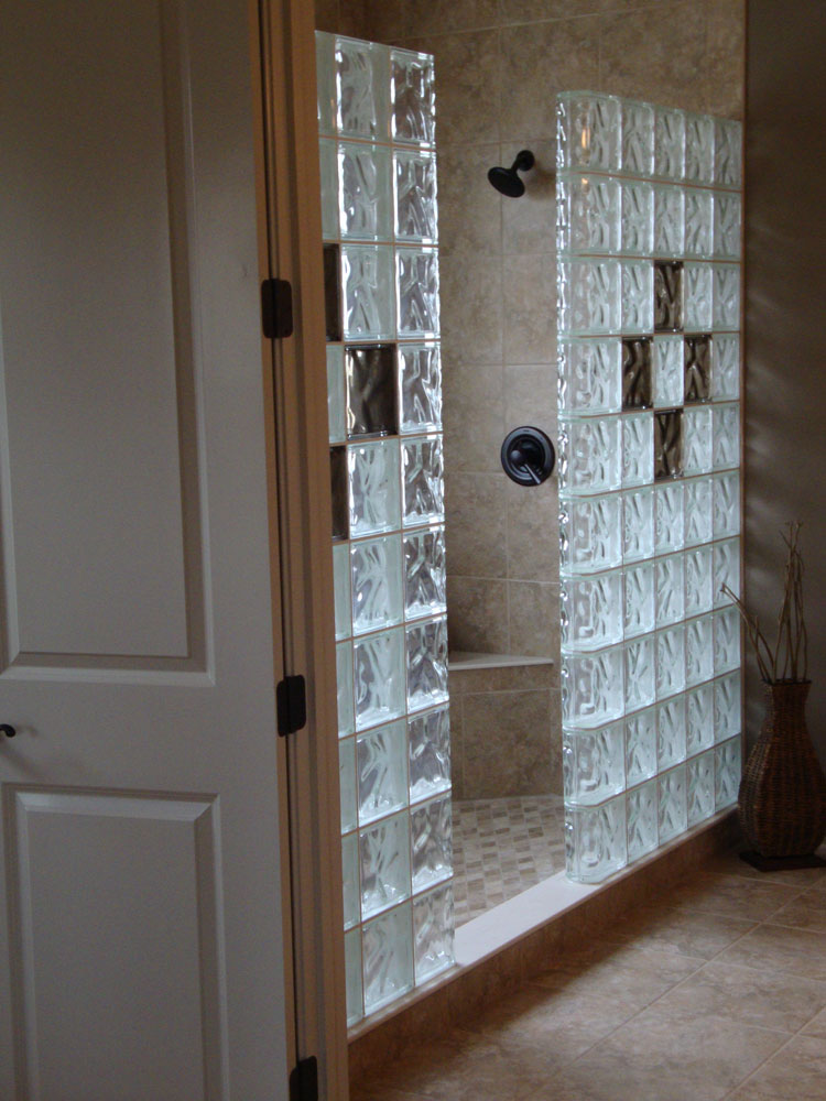 Glass Block Shower Wall & Walk in Designs: Nationwide Supply & Columbus