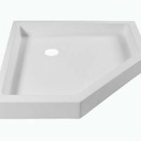 Corner NEO Angle Drain Pan In Cultured Marble