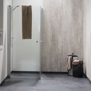 Modern Farmhouse Antique Gray Laminate Shower Wall Panel System