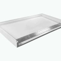 Roll In Trench Drain Cultured Marble Shower Pan