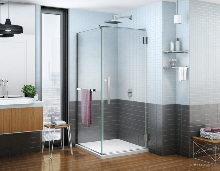 Contemporary reinforced acrylic shower pan hotel bathroom | Innovate Building Solutions | Innovate Multi Unit Bathroom | #HotelBathroom #AcrylicShowerPan #BathroomRemodel #ContemporaryBathroom