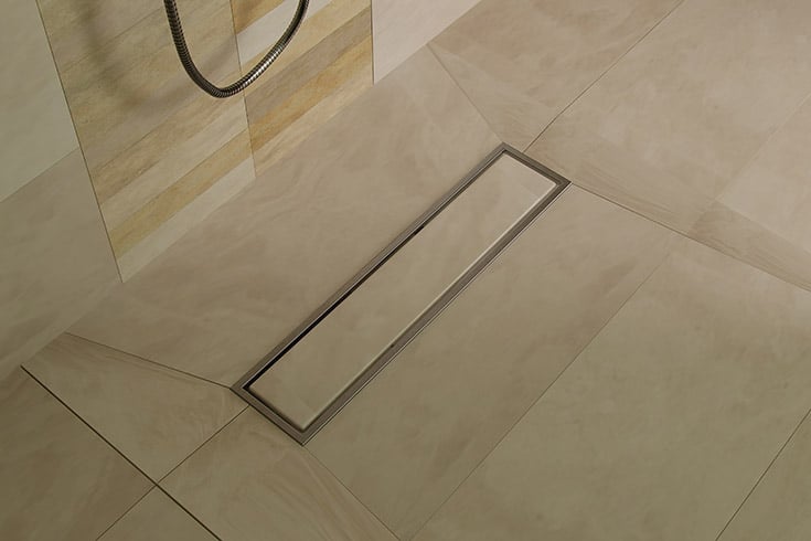 large format tiles linear drain wet room shower | innovate building solutions | senior living | senior housing | #Wetroom #showerRemodel #SeniorHousing