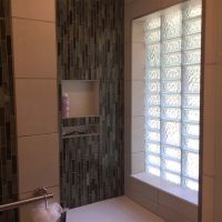 High privacy glass block bathroom window with 4 x 8 and 8 x 8 sizes - Beachwood Ohio - The Bath Doctor and Cleveland Glass Block 