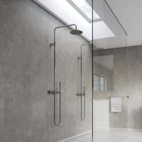 Silver Grey Marble 24x24 | Laminate Wall Panels | Grout Free Bathtub and Shower Wall Panels