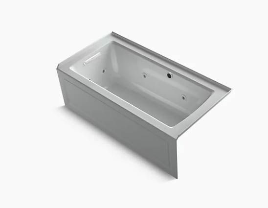60 x 30 x 19 heated surface whirlpool tub in gray - The Bath Doctor Cleveland 