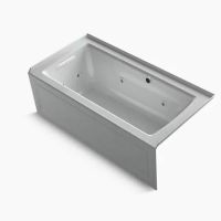 Alcove tub insert with a heated surface in gray 60 x 30 x 19 - The Bath Doctor Cleveland 