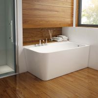 Corner tub in a contemporary remodel - Bath Doctor 