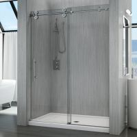 Reinforced contemporary acrylic shower pan 60 x 36 size for an alcove - Innovate Building Solutions 