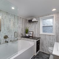 Antique Grey 24 x 12 laminate bathroom panels 