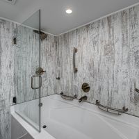 Antique grey 24 x 12 bathroom wall panels - Innovate Building Solutions 