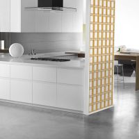 Yellow contemporary kitchen partition wall - Innovate Building Solutions 