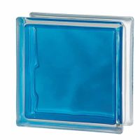 Bright blue colored glass block - Innovate Building Solutions 