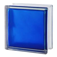 Bright blue wave high privacy glass block - Innovate Building Solutions 