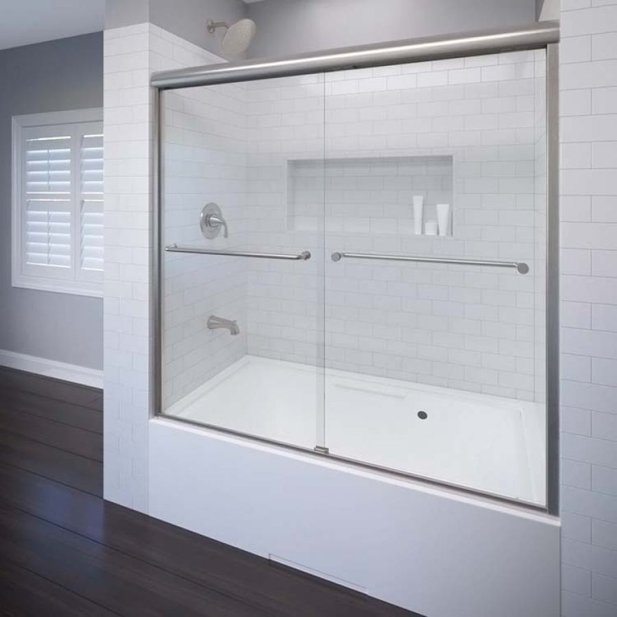 Bypass CS Series Tub Frameless Clear Brushed Nickel