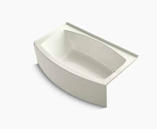 Curved 60 x 30 and 36 tub for more room - The Bath Doctor 