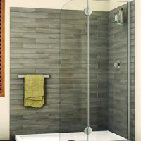 Pivoting shower screen for wet rooms or curbed shower pans - Innovate Building Solutions 