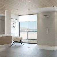 Contemporary roll in barrier free shower in an upscale bathroom - The Bath 
