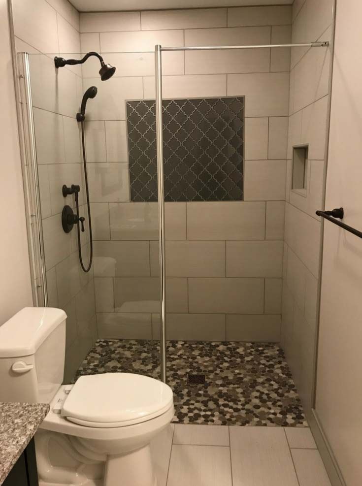 one-level wet room shower