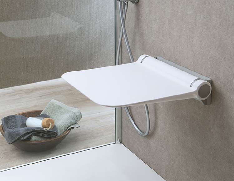 Polyurethane contemporary folding shower seat - Innovate Building Solutions 