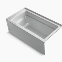 Ice gray alcove tub replacement for a remodel - The Bath Doctor 