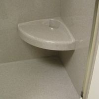 14" x 14" solid surface corner bench seat 