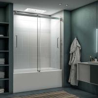 Bypass sliding tub doors in a upscale remodel Richfield Ohio - The Bath Doctor 