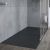 Black one level shower base for a roll in barrier free shower - The Bath Doctor Solon Ohio 