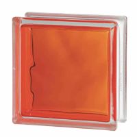 Orange colored glass block - Innovate Building Solutions 