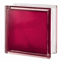 Red high privacy colored glass block - Innovate Building Solutions 