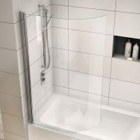Curved glass pivoting walk in tub door - The Bath Doctor Cleveland 