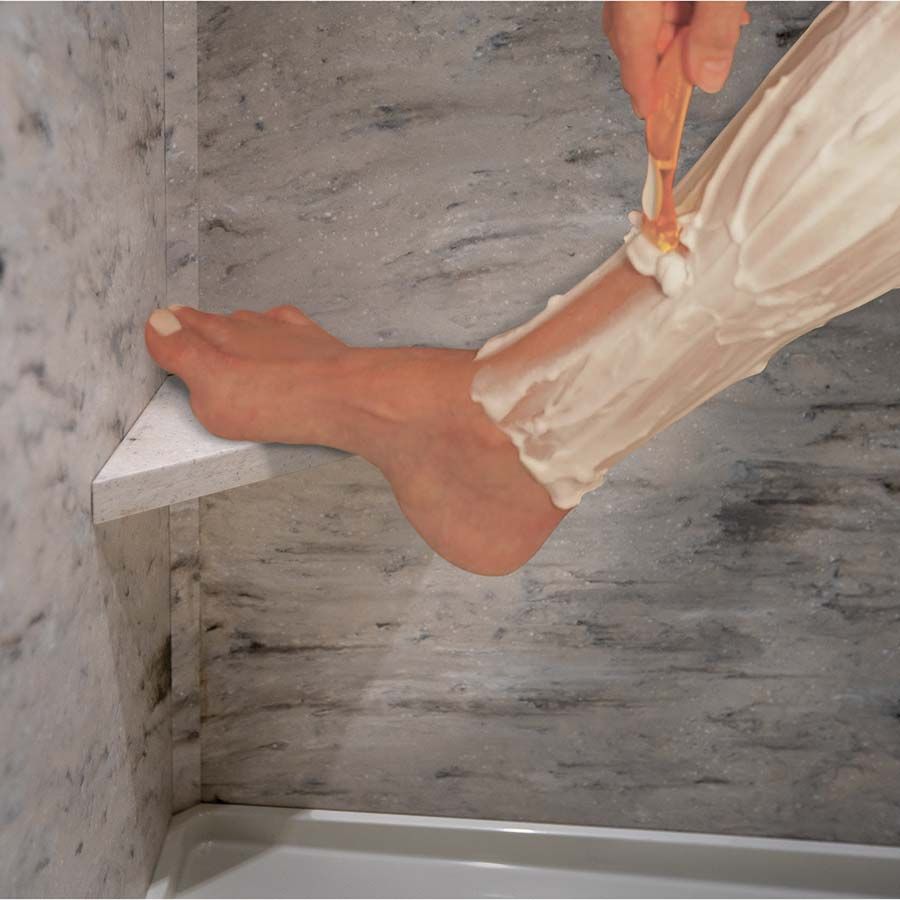 Corner Shower Footrest Solid Surface