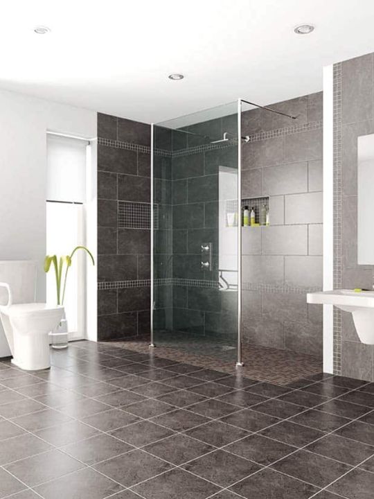 Shower Screen in large roll in shower using ready for tile pan - Innovate Building Solutions 
